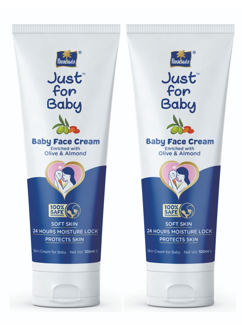 Parachute Just for Baby Cream 100ml, Pack of 2 