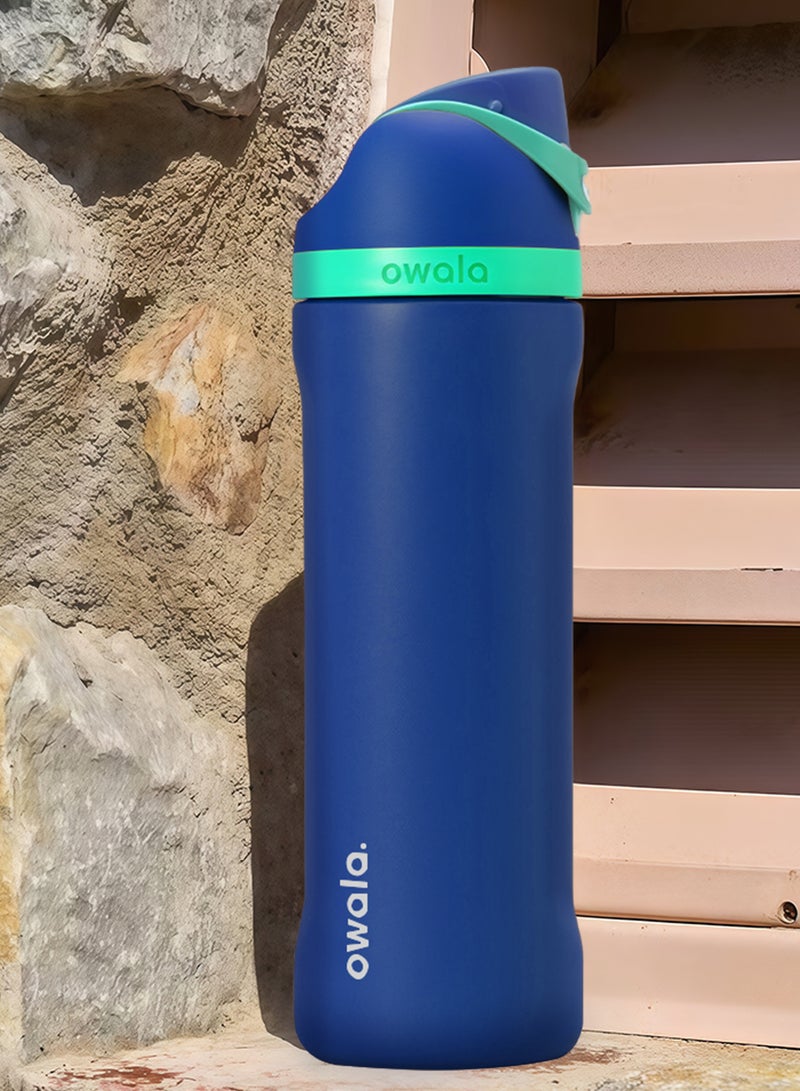 Owala FreeSip Insulated Stainless Steel Water Bottle, Blue, 24oz – For Sports, Travel & School - Image 5