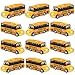 RoundFunny 12 Pcs Mini Yellow School Bus Toys for Toddlers Back to School 37 in Small Bus Toy for Preschool Kindergarten Kids Birthday Gift 3 4 5 Year Old and up Girls Boys - Image 2