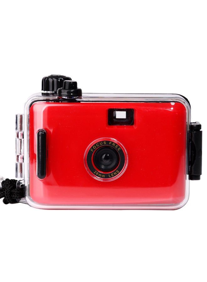 135 Fool Sport Non Disposable Film Camera Retro Film Student Children Waterproof Camera-Color:Red And Black  - Image 1