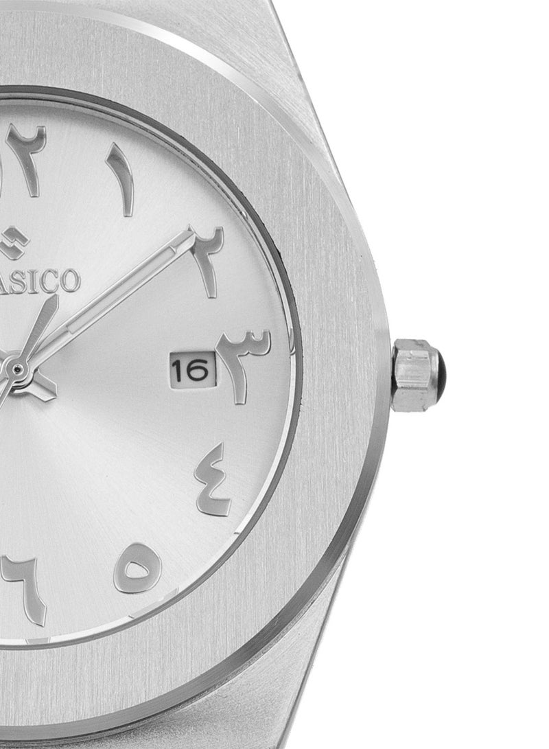 Clasico ⏱️ Men’s Stainless Steel Analog Watch – Quartz Movement | Tough Built | Premium Silver Finish - Image 4