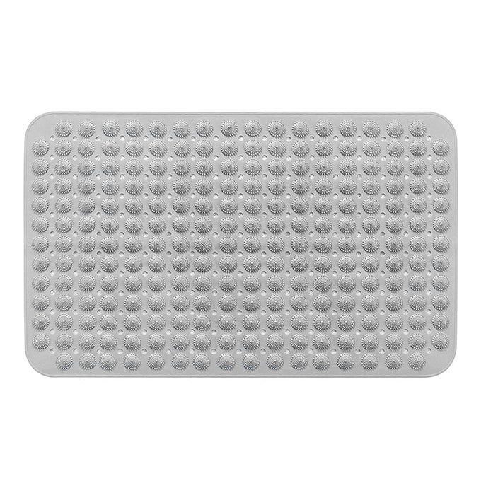 NONSLIP SOFT RUBBER GREY BATH MAT FOR BATHTUB AND SHOWER ANTI SLIP ANTI BACTERIAL MACHINE WASHABLE PVC BATH MAT FOR BATHROOM GREY