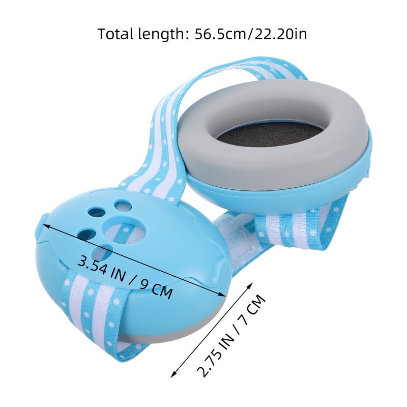 Baby Ear Muffs Noise Adjustable Infant Headphones For Noise Reduction Toddler Ear For Sleep And Travel Soft And Comfortable Sky - Image 3