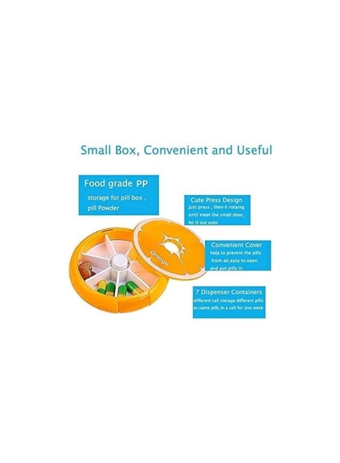 7-Day Medicine Storage Box – Large Size – Orange - Image 1