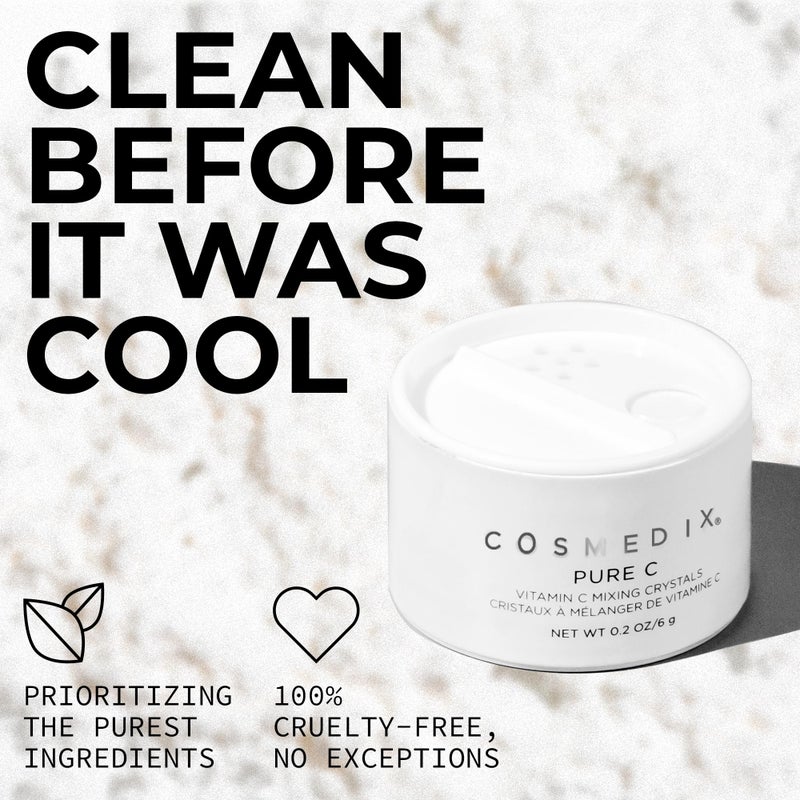 COSMEDIX Pure C Mixing Crystals, Vitamin C Powder for Face - Brightening Facial Skin Care Products for Fine Lines & Uneven Skin Tone - Ultra Fine Mixing Face Powder for Moisturizers & Serums - Image 5