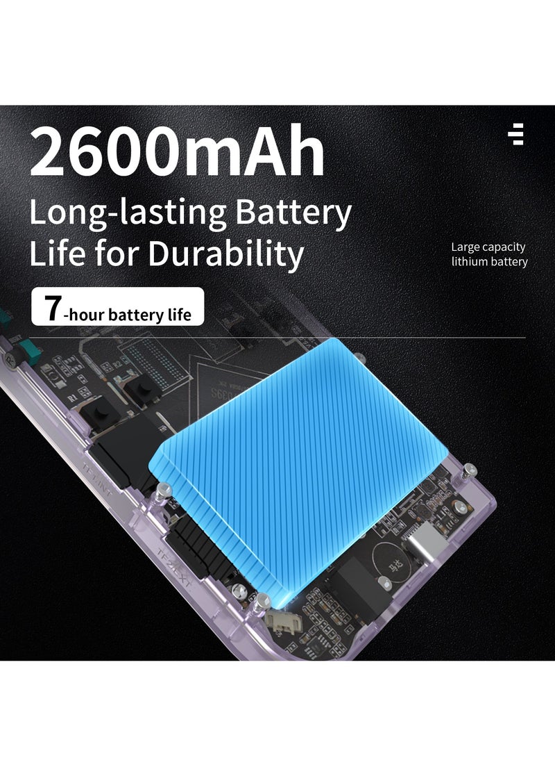 RG35XX 2024 New Version Retro Handheld Game Console, Upgraded Chip, Linux System 3.5-Inch IPS Screen Built-in 64G TF Card and 5000+ Classic Games, Support HDMI TV Output (Purple 64G) - Image 5