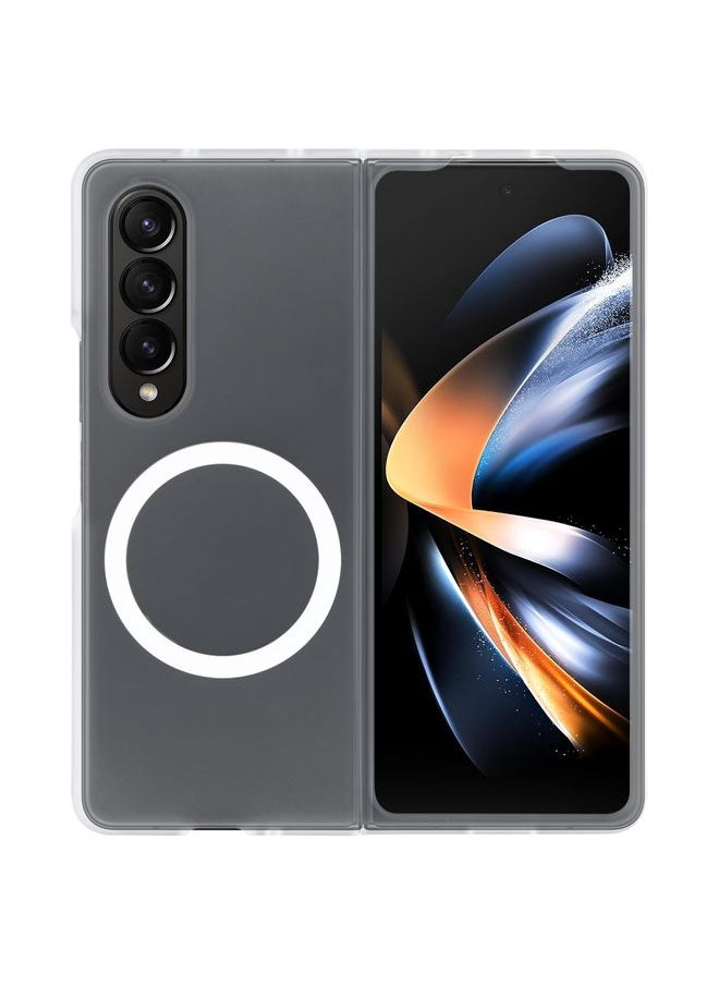 HuHa Case Cover For Samsung Galaxy Z Fold3 5G MagSafe All-Inclusive Shockproof PC Phone Case Transparent 