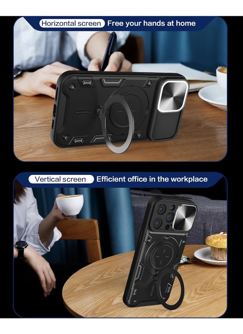 Generic - Magnetic case for iPhone 16 Pro with sliding camera. Armored shockproof cover - Image 1