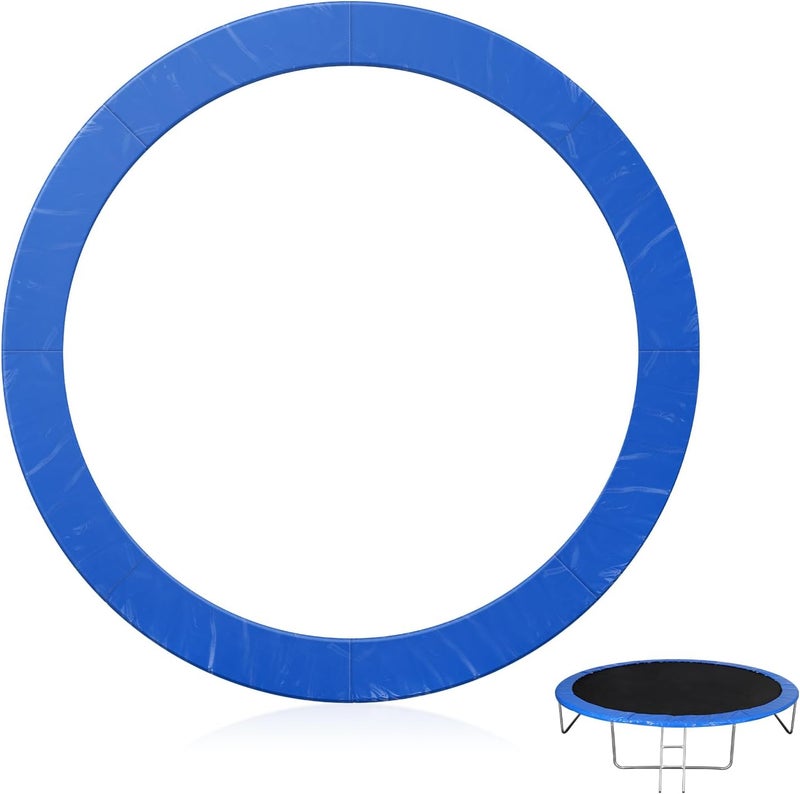 Diegimr Trampoline Replacement Safety Pad, 14ft Trampoline Spring Protective Cover Round EPE Pearl Cotton Trampoline Mat Waterproof Accessories No Holes for Pole - Image 1