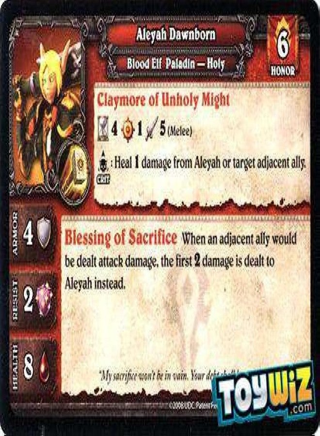 Warcraft World of Warcraft Miniatures (WoW Minis): Aleyah Dawnborn Common [Toy] - Image 2