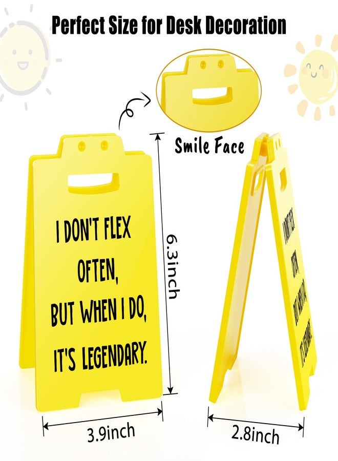 MBL Funny Office Desk Sign - I Don’t Flex Often but When I Do It’s Legendary, Small Fun Gag Cubicle Decor Gifts for Team Coworker Teammate Employee Hr Boss - Image 2
