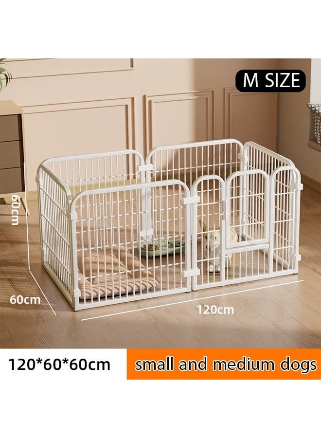 Aimayapet Dog Playpen Indoor Pet Playpen 47-Inch Tall Freestanding Pet Fence for Cats and Dogs,6 Panels Pet Exercise Dog Fence Iron Dog Cage Yard Indoor Dog Pen for Medium/Small Dogs,Heavy Duty Metal Puppy Playpen with Door Portable Pet Fence - Image 2