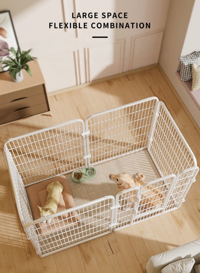 Aimayapet Dog Playpen Indoor Pet Playpen 47-Inch Tall Freestanding Pet Fence for Cats and Dogs,6 Panels Pet Exercise Dog Fence Iron Dog Cage Yard Indoor Dog Pen for Medium/Small Dogs,Heavy Duty Metal Puppy Playpen with Door Portable Pet Fence - Image 3