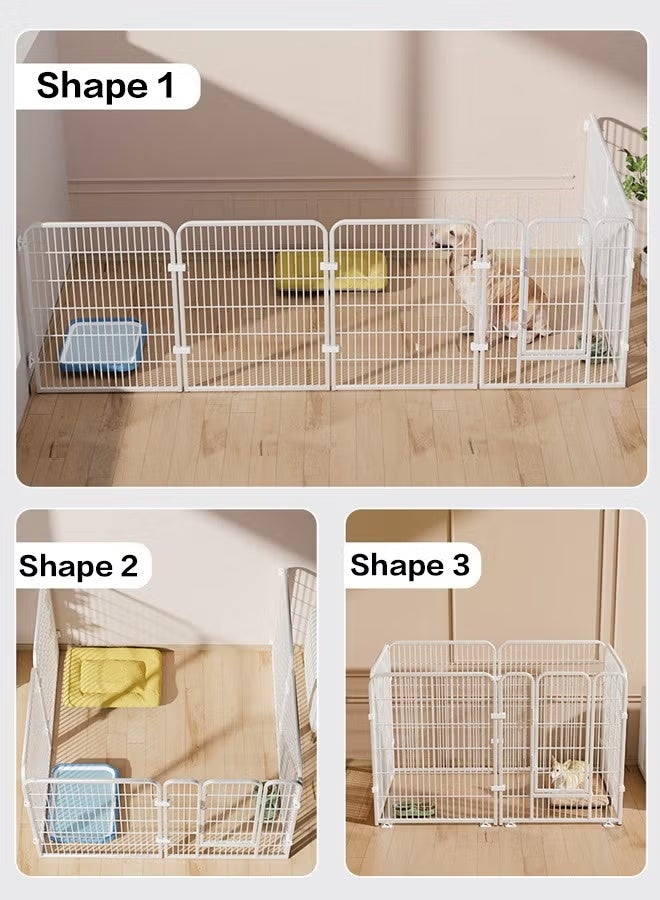 Aimayapet Dog Playpen Indoor Pet Playpen 47-Inch Tall Freestanding Pet Fence for Cats and Dogs,6 Panels Pet Exercise Dog Fence Iron Dog Cage Yard Indoor Dog Pen for Medium/Small Dogs,Heavy Duty Metal Puppy Playpen with Door Portable Pet Fence - Image 4