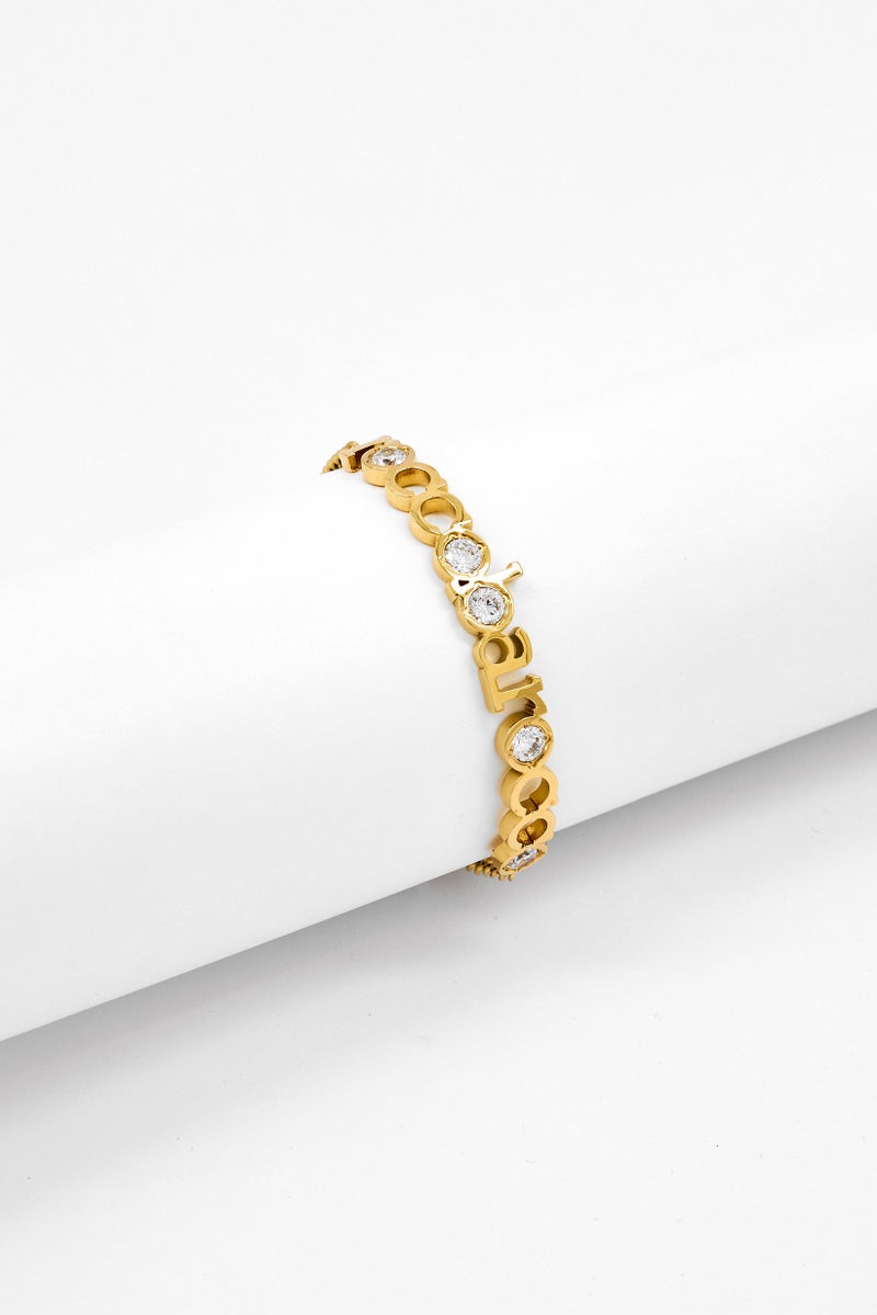 RoccoBarocco Women Fashionable Gold Plated Bracelet, Gold  - Image 1