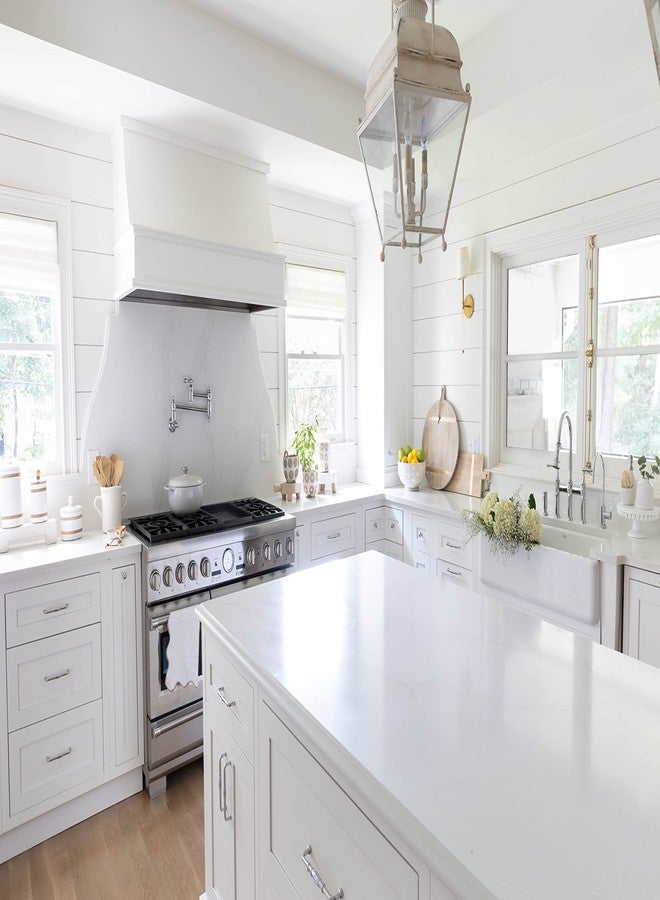 Mud Pie Wood Strap Canisters, White - Image 4