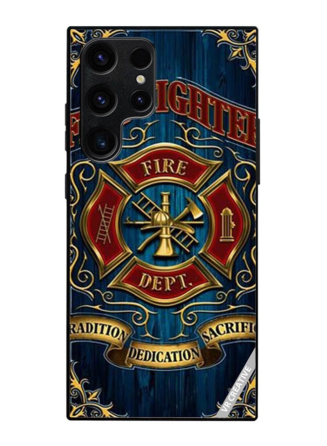 Protective Case Cover For Samsung Galaxy S25 Ultra Fire Fighter Design Multicolour
