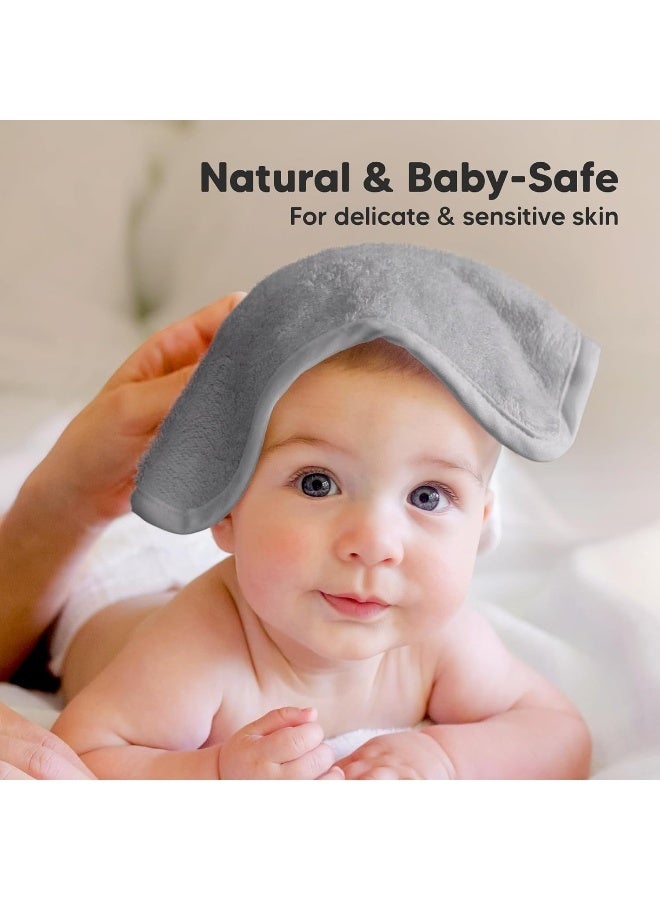 KeaBabies 6-Pack Baby Washcloths - Soft Viscose from Bamboo Washcloth, baby Wash Cloths for Newborn, Kids, Bath Baby Towels, Face Towel, Face Cloths for Washing Face (Cool Gray) - Image 4