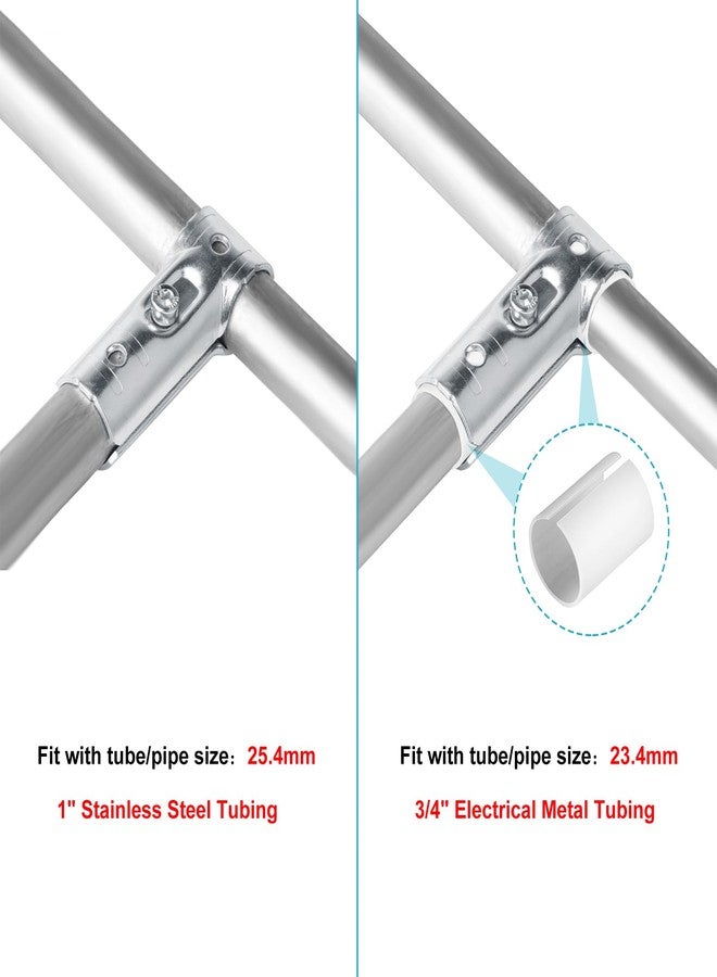 eoere 20 Sets T Pipe Clamp Connector, Tee Clamps Fits OD 1.000" Round Tube and 3/4" EMT Conduit - Image 2