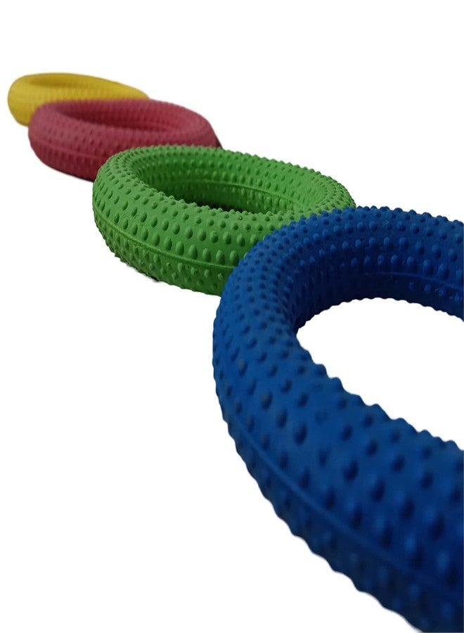 Tima Deck Tennis Rings: Outdoor Party, Beach & Playground Game for Adults, Kids & Families - Set of 4 Rubber Disks for Tennikoit Games (Dotted) - Image 4