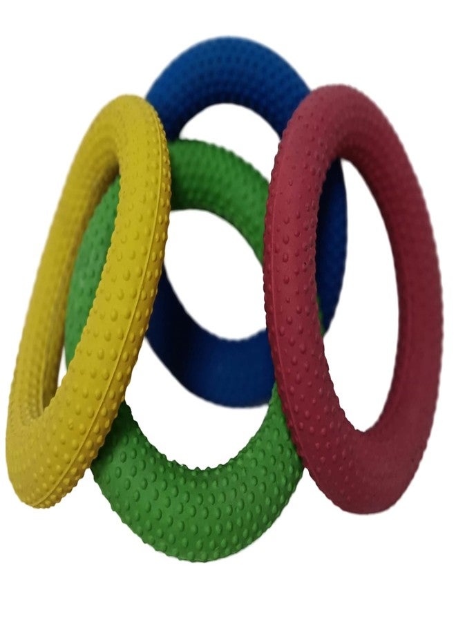 Tima Deck Tennis Rings: Outdoor Party, Beach & Playground Game for Adults, Kids & Families - Set of 4 Rubber Disks for Tennikoit Games (Dotted) - Image 3