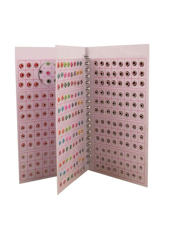 THANUS CRAFT THANU'S CRAFT Multicolor Diamond Bindi Forehead Pottu Sticker kumkum Tiny Stone Bindi Book for Girls and Ladies (372 Small Stone Bindi Booklet) - Image 1