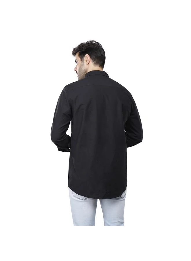 Coup Coup - Solid Oxford Shirt with Long Sleeves