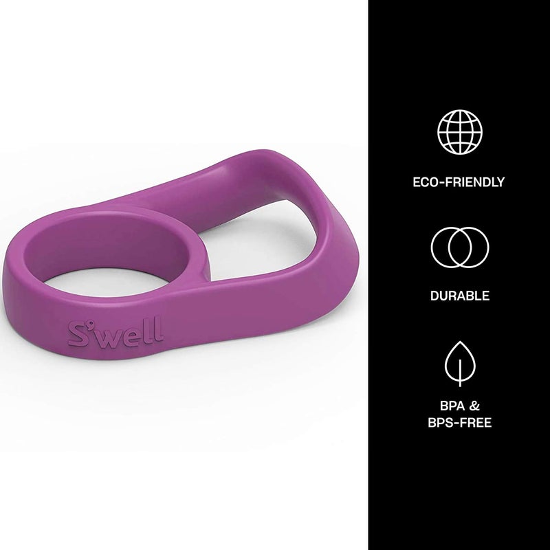 S'well مقبض س'ويل - بنفسجي - يناسب زجاجات 9 أونص و 17 أونص و 25 أونص طريقة مريحة للحمل تصميم مبتكر وقبضة مرنة - Image 2
