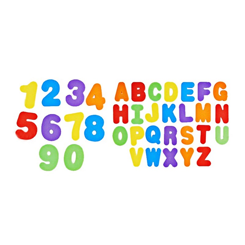 Bath Toy Organizer Bath Letters and Numbers Baby Bathing Toys Colorful Educational Bath Toys with Premium Bath Toy Storage Floating Toy 36 PCS ABC for Kids Children Babys - Image 1