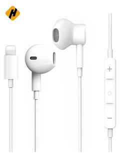 Lighting Earphones for iPhone, In Ear Headphones Wired Earbuds Headets Cable with Volume Control and Privode Mic/Phone Call Compatible with iPhone 13/12/11/X/XR/XS/7/8 Support All iOS Systems