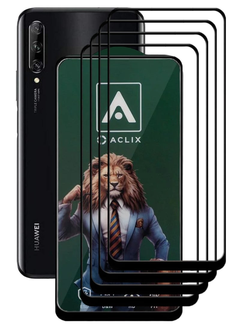 ACLIX 4 Pieces Antistatic ESD Dustproof Premium Quality High Definition Tempered Glass Screen Protector Designed For Huawei Y9s - Image 1