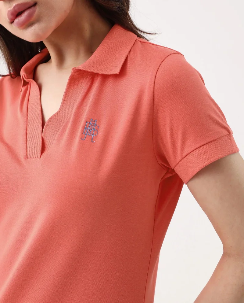 Rareism Women's Short Sleeve Plain Polo
