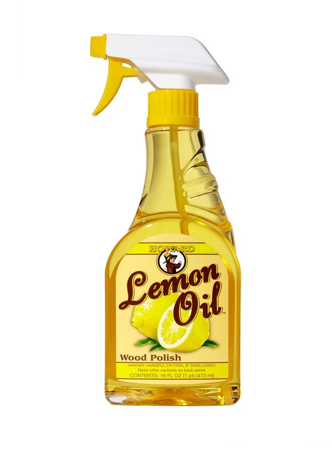 Howard Products Lemon Oil Wood Furniture Polish - 16-Ounce, Polish & Cleaner with Natural Shine for Furniture Care - Image 1