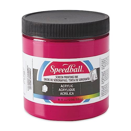 Speedball, 46211, Acrylic Screen Printing Ink, 8 Fl Oz. 237 ml, Process Magenta - Image 1