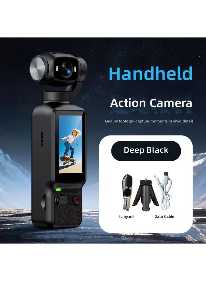 ELTRAZONE LK032 4K Auto Focus Action Camera with Fill Light, 200fps Slow Motion Video, Time-Lapse Photography, Deep Black Pocket Vlog Camera, Compact Portable Digital Video Camera for Travel, Cycling, Outdoor Sports, Vlogging & Content Creation - Image 1