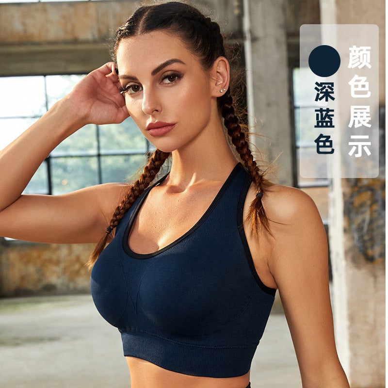 Sports Underwear Push Up Seamless Wireless Bra Black Technology Bearing Power Integrated Cup Summer Thin Hollow-Out Women - Image 1