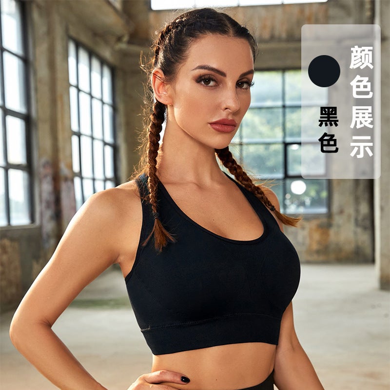 Sports Underwear Push Up Seamless Wireless Bra Black Technology Bearing Power Integrated Cup Summer Thin Hollow-Out Women - Image 4