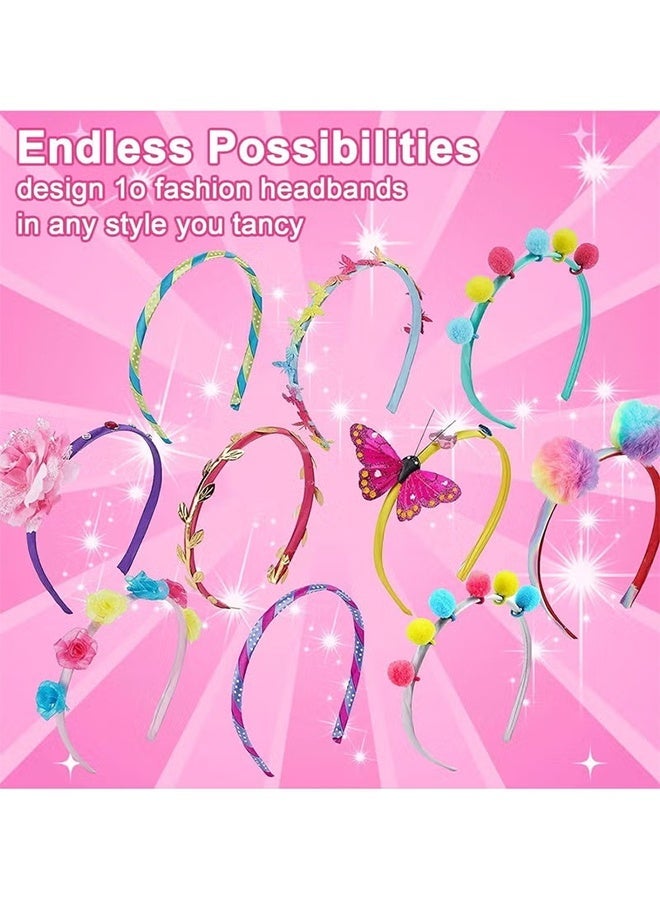 Jamal Headband Making Kit For Girls - Arts & Crafts Gift - Make Your Own Fashion Headbands For Kids - Diy Hair Accessories Set - Gift For Ages 5-12 Year Old Girl - Little Kids Art & Craft Gifts - Image 4
