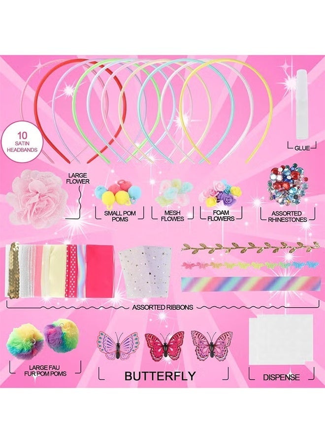 Jamal Headband Making Kit For Girls - Arts & Crafts Gift - Make Your Own Fashion Headbands For Kids - Diy Hair Accessories Set - Gift For Ages 5-12 Year Old Girl - Little Kids Art & Craft Gifts - Image 3