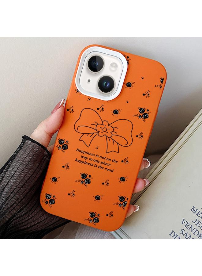 Zaboon Case For iPhone 13 mini Floral Bow PC Hybrid TPU Phone Case - Image 1