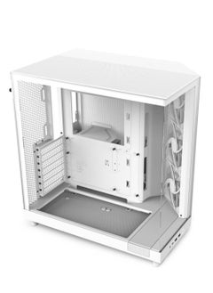 NZXT NZXT H6 Flow Compact Dual-Chamber Mid-Tower Airflow Case - White | CC-H61FW-01  - Image 2
