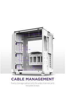 NZXT NZXT H6 Flow Compact Dual-Chamber Mid-Tower Airflow Case - White | CC-H61FW-01  - Image 4