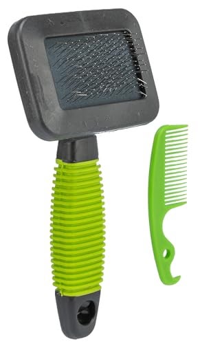 TRIXIE Pet Grooming Soft Brush & Comb Set for Puppies, Kittens, and Small Animals - Image 3