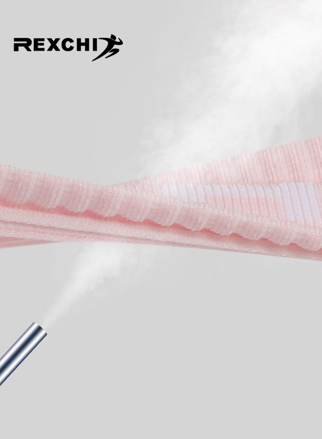 REXCHI Headbands Sweatbands for Women Workout, Women's Fashion Non Slip Stretchy Headband, Moisture Wicking Widen Sweatband for Fitness Exercise Sports Running Athletic Yoga, Pink - Image 4