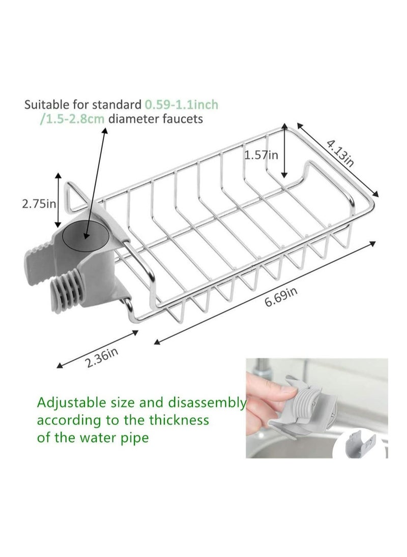 ARTC ARTC Single Layer Sink Faucet Sponge Holder For Kitchen Bathroom Storage  - Image 4