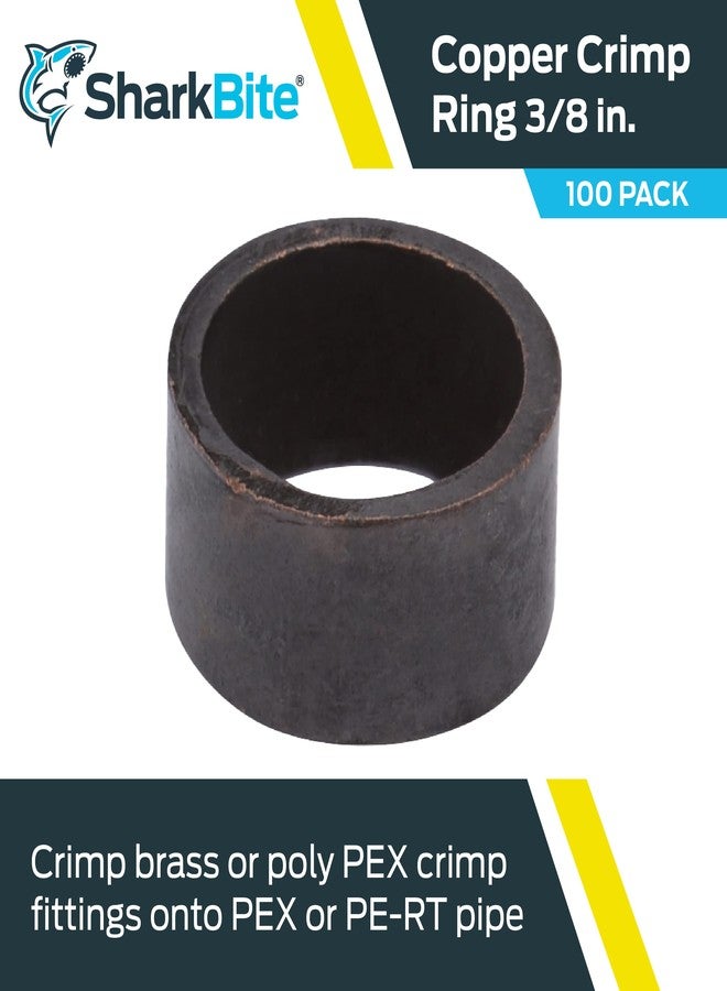 SharkBite 3/8 Inch Copper Crimp Rings, Pack of 100, PEX Pipe, PE-RT, 23101CP100 - Image 2