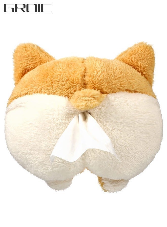 GROIC Cartoon Hanging Car Tissue Holder, Plush Toy style Anime Box Cover Paper Holder，Car Container,Cartoon Animals Storage for car,Car Interior,Auto Supplies - Image 1
