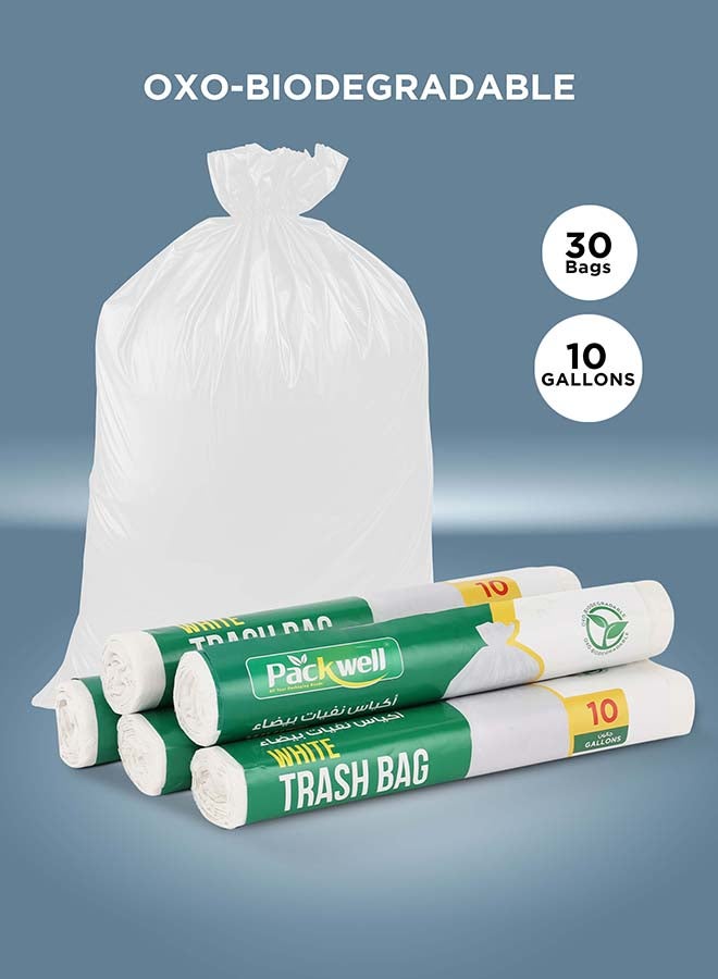 packwell أكياس قمامة باكويل البيضاء 54x60 سم 5 لفات 30 قطعة في كل لفة - Image 4