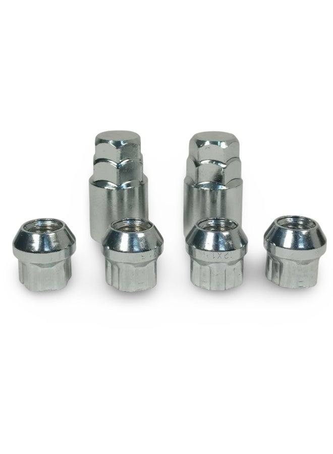 3XR Wheel Lock Set – 12mmx1.50 & 12mmx1.25, Includes 4 Lock Nuts and 2 Tools, Chrome Finish for Secure Tire Installation - 4997 - Image 1