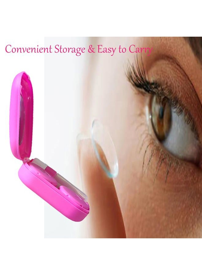 Erewa Paper Pig Erewa 4 Pack Colorful Contact Lens Case Kit with Mirror Durable, Compact, Portable Soak Storage Kit - Image 4